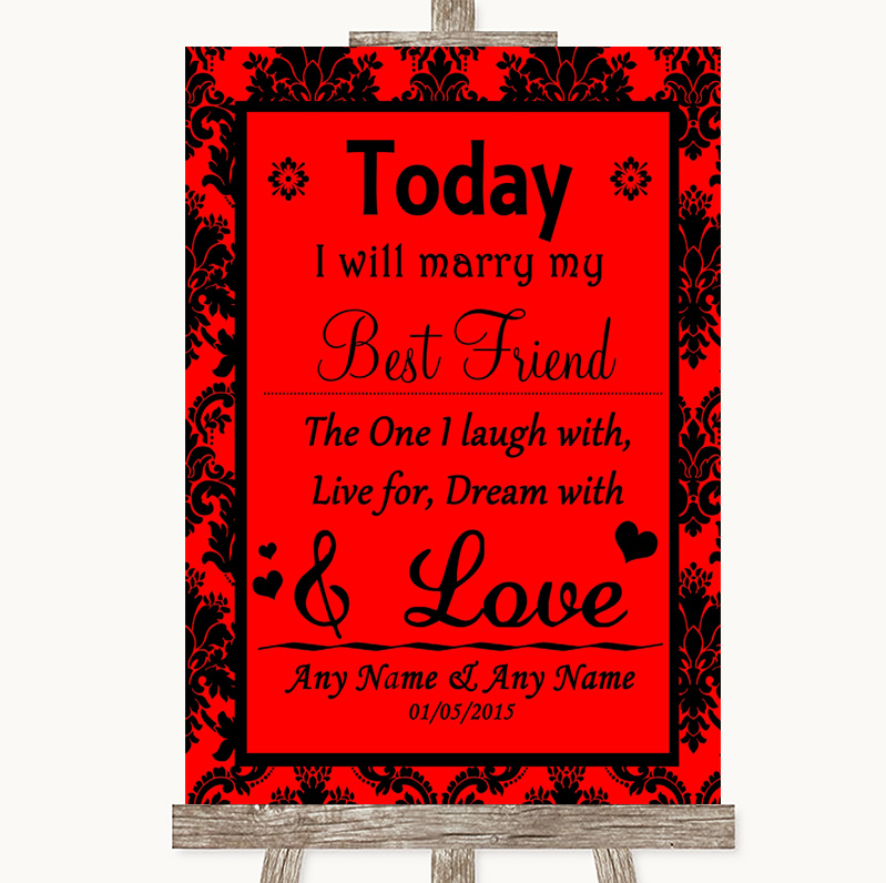 Details about   Wedding Sign Poster Print Olive Green Damask Today I Marry My Best Friend 