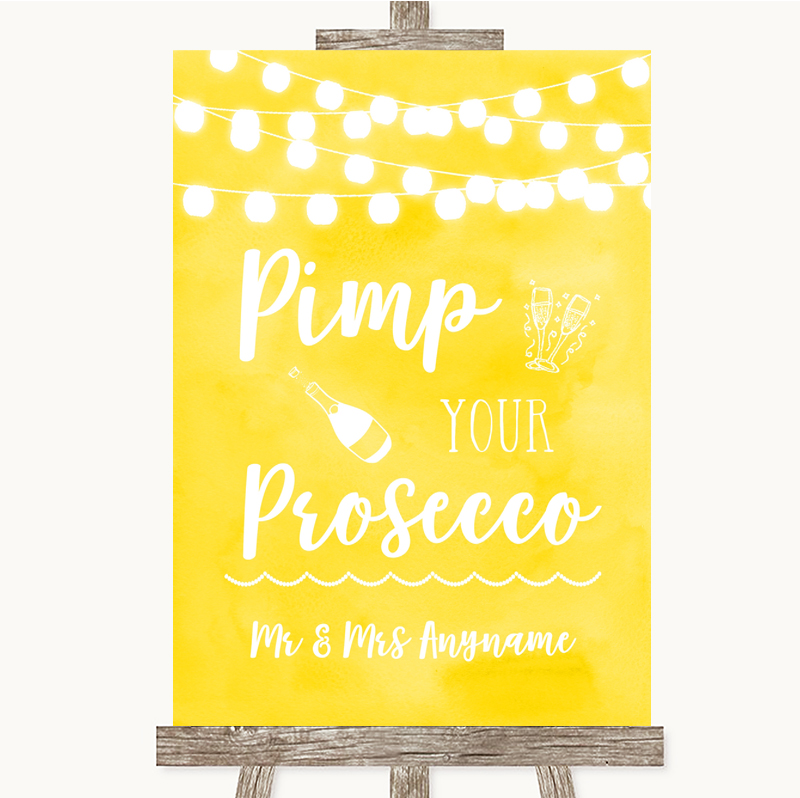 Orange Watercolour Lights Pick A Prop Photobooth Personalised Wedding Sign 