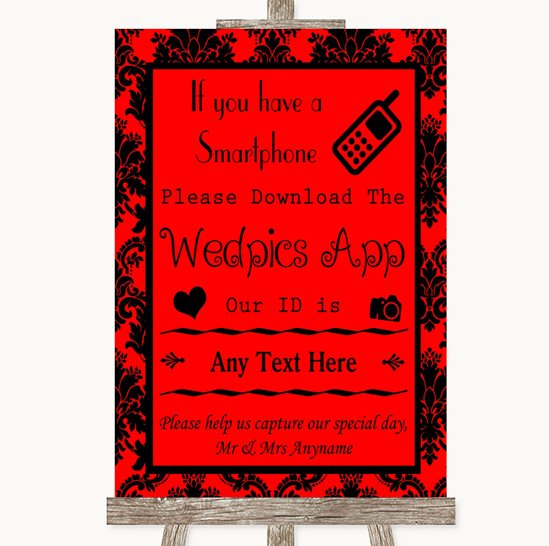 Blue And Gold Wedpics App Photos Personalised Wedding Sign 