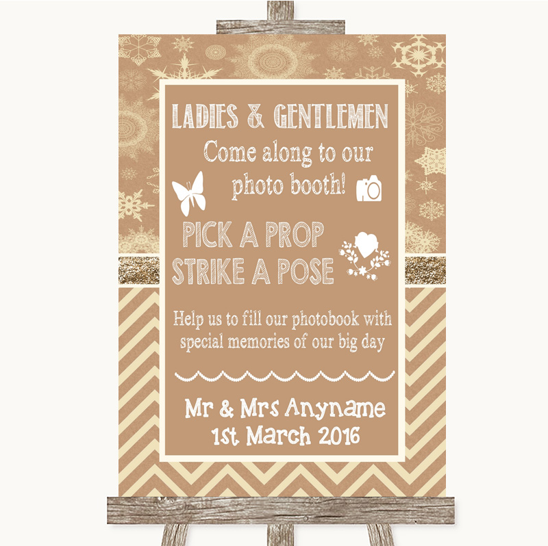 Burlap & Lace Rustic Pick A Prop Photo booth Wedding Sign Print 