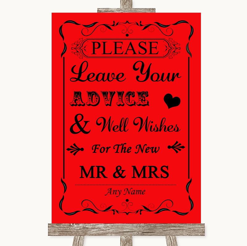 Burlap & Lace Guestbook Advice & Wishes Mr & Mrs Personalised Wedding Sign 