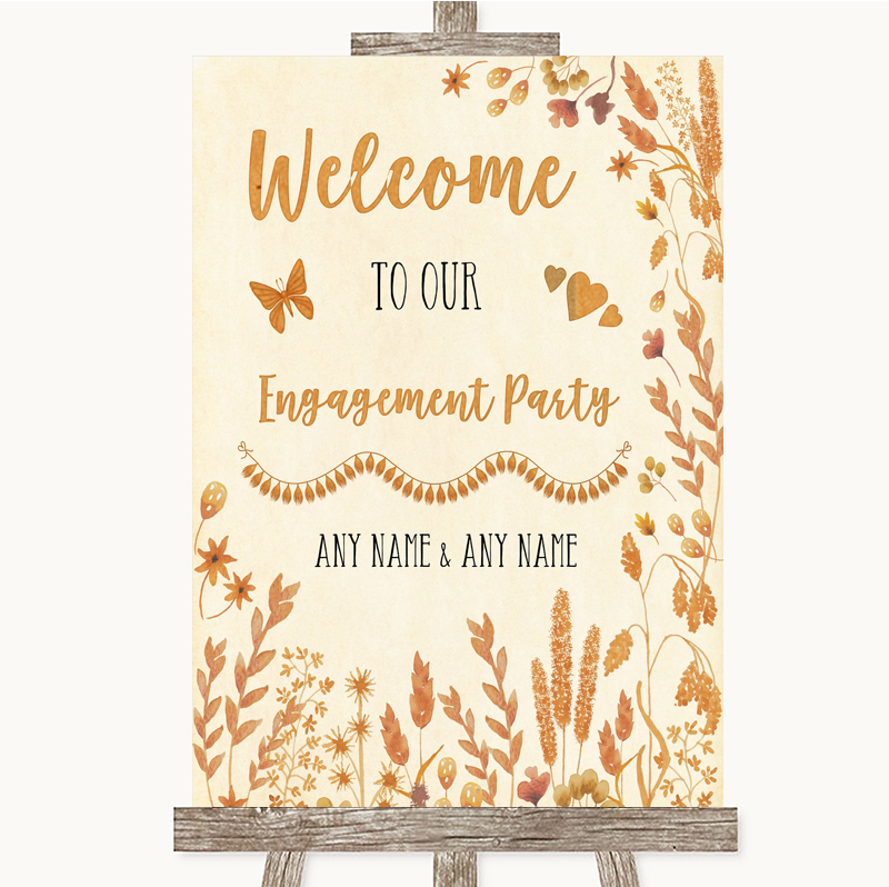 Wedding Sign Poster Print Western Welcome To Our Engagement Party