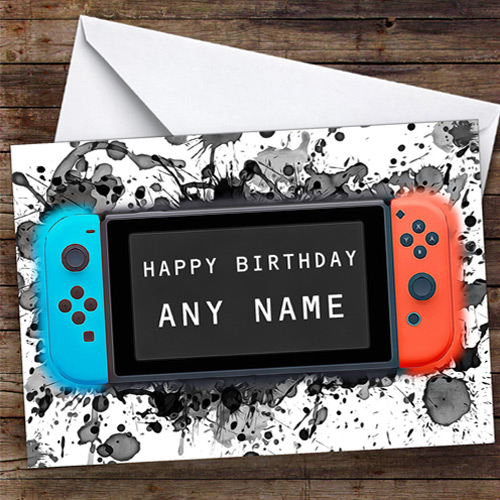 Nintendo Switch Birthday Card